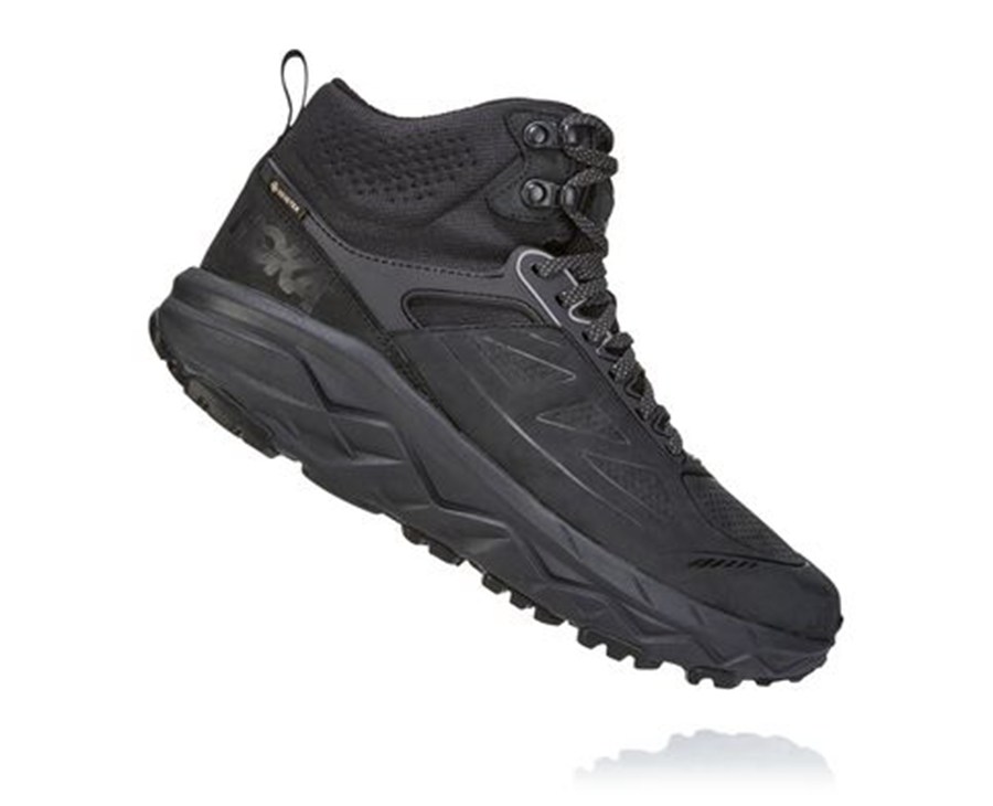 Hoka One One Challenger Mid Gore-Tex Vandringsskor Herr - Svarta - VBXID-1603